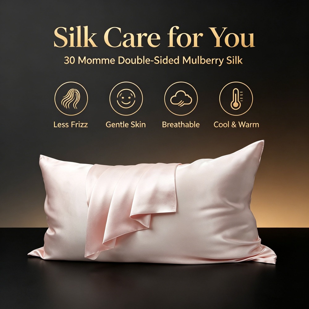 Luxury Skincare Aesthetic - Luxury 30 Momme Double-Sided Mulberry Silk