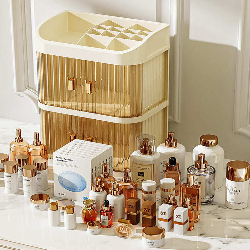 Cosmetics Storage Box Desktop  - đánh giá và giá Luxury Skincare Aesthetic