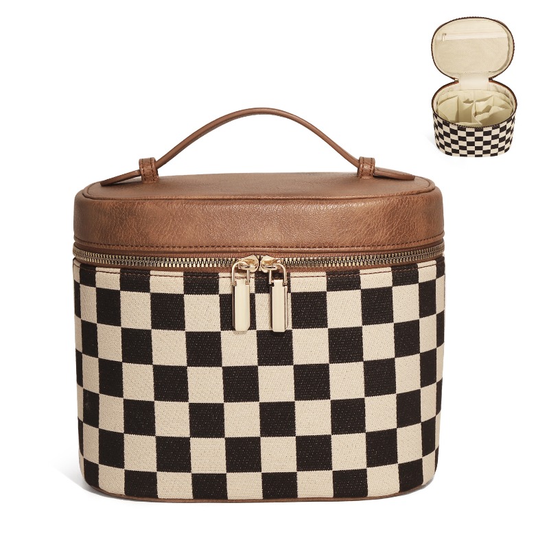 Checkerboard Make Up Bag Retro - đánh giá và giá Luxury Skincare Aesthetic