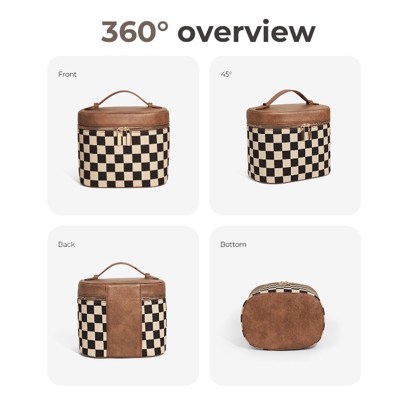 Checkerboard Make Up Bag Retro - đánh giá và giá Luxury Skincare Aesthetic